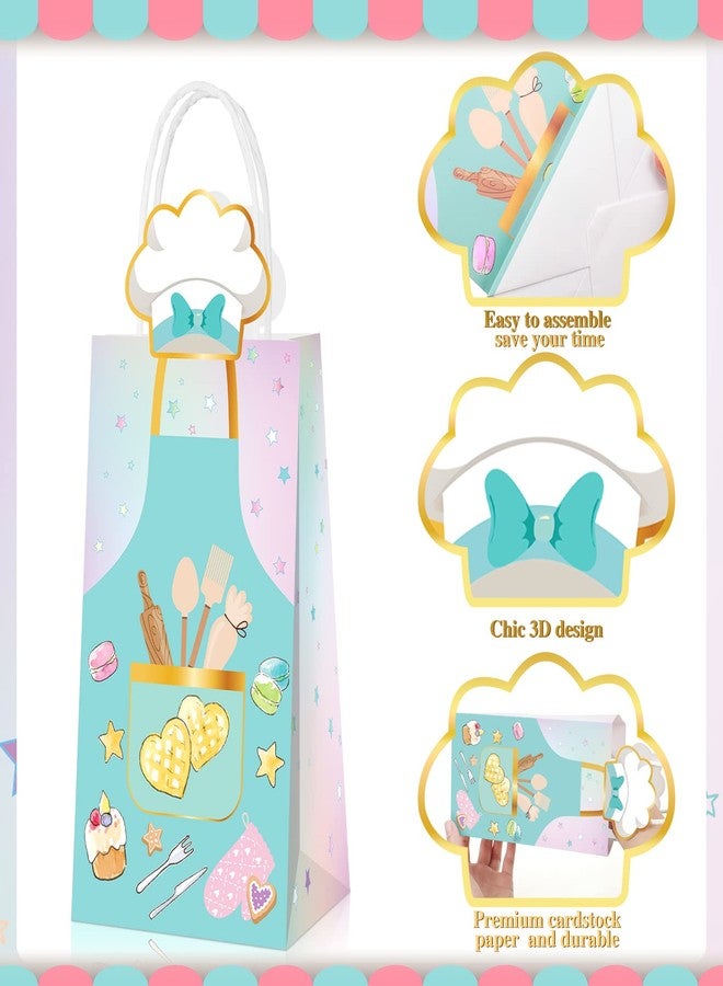 Liliful 16 Pcs Baking Party Favors Little Bakers Gift Bags with Handles Paper Goody Treat Candy Bags Bakery Pattern Goodie Birthday Baking School Party Supplies Decor Decorations for Kid Adult - Image 5